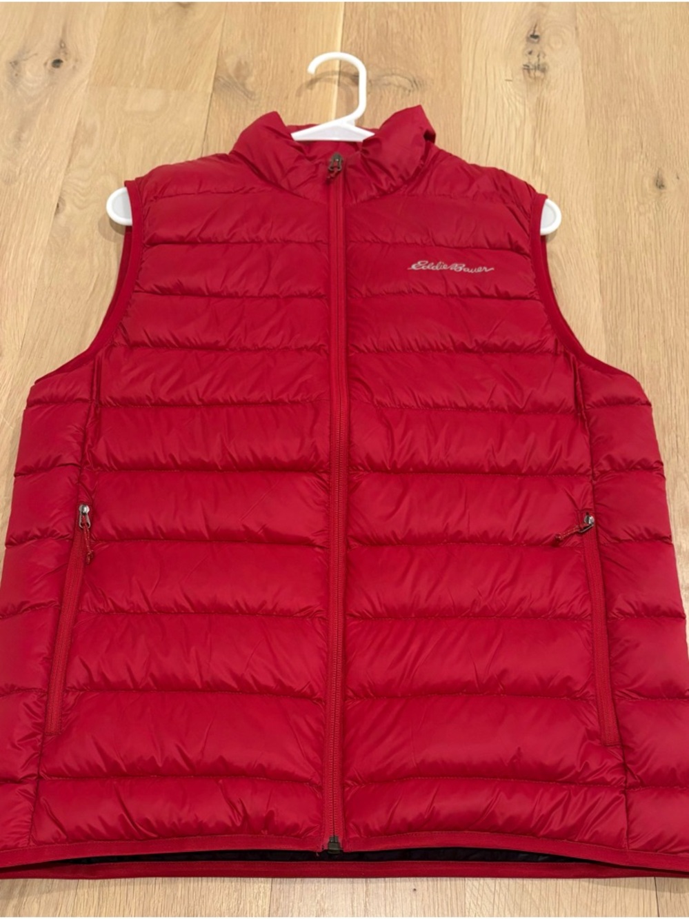 Eddie Bauer EB650 Red Down Puffer Vest Size Small Insulated